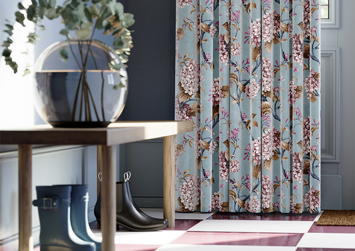 Bouquet Velvet, Cornflower - Made to Measure Curtain - Image 5